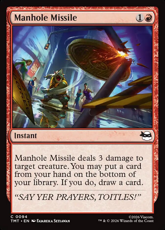 Manhole Missile 94/190 (Teenage Mutant Ninja Turtles)  - Foil | Good Games Morley