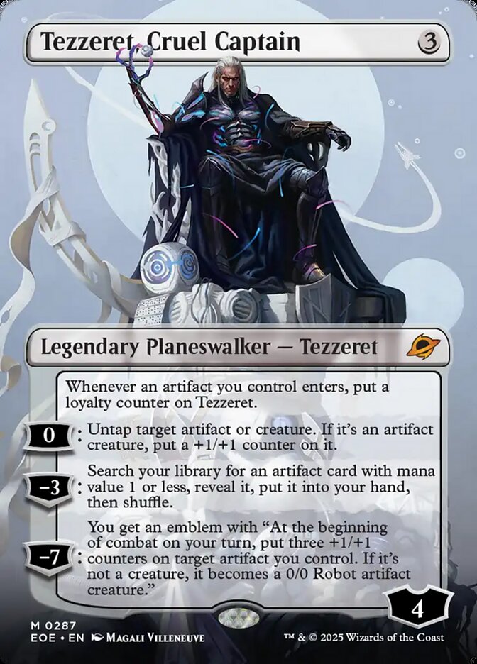 Tezzeret, Cruel Captain 287/276 (Edge of Eternities)  - Borderless | Good Games Morley