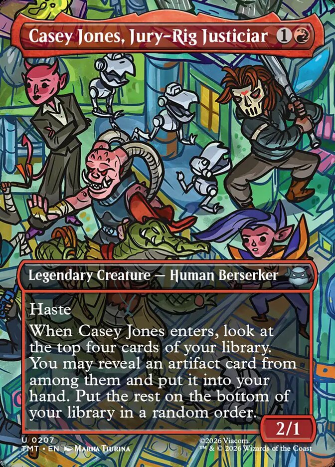 Casey Jones, Jury-Rig Justiciar 207/190 (Teenage Mutant Ninja Turtles)  - Borderless Foil | Good Games Morley