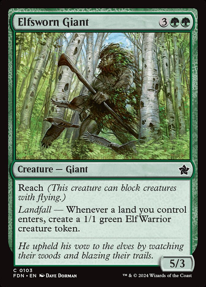 Elfsworn Giant 103/291 (Foundations)  | Good Games Morley