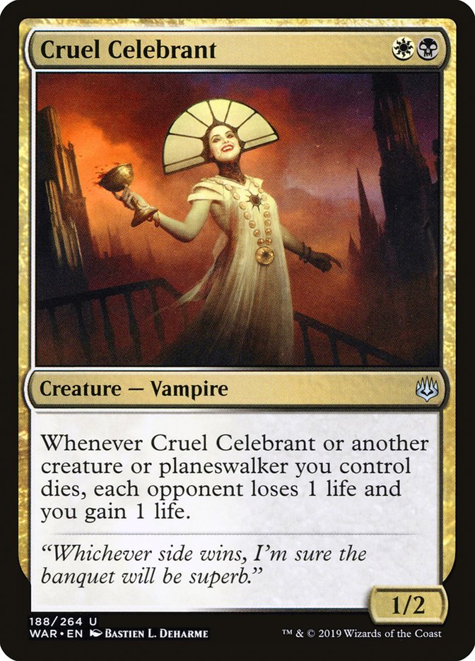 Cruel Celebrant 188 (War of the Spark)  - Foil | Good Games Morley