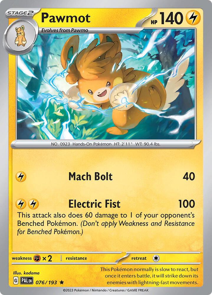 Pawmot 076/193 (SV02: Paldea Evolved)  - Holofoil | Good Games Morley