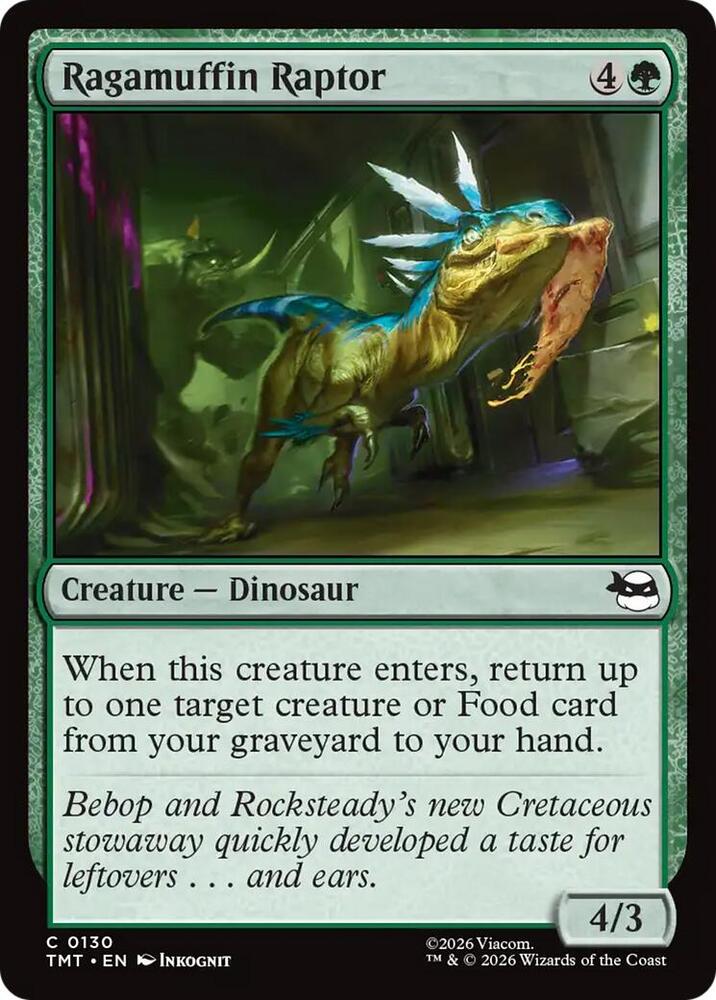 Ragamuffin Raptor 130/190 (Teenage Mutant Ninja Turtles)  - Foil | Good Games Morley