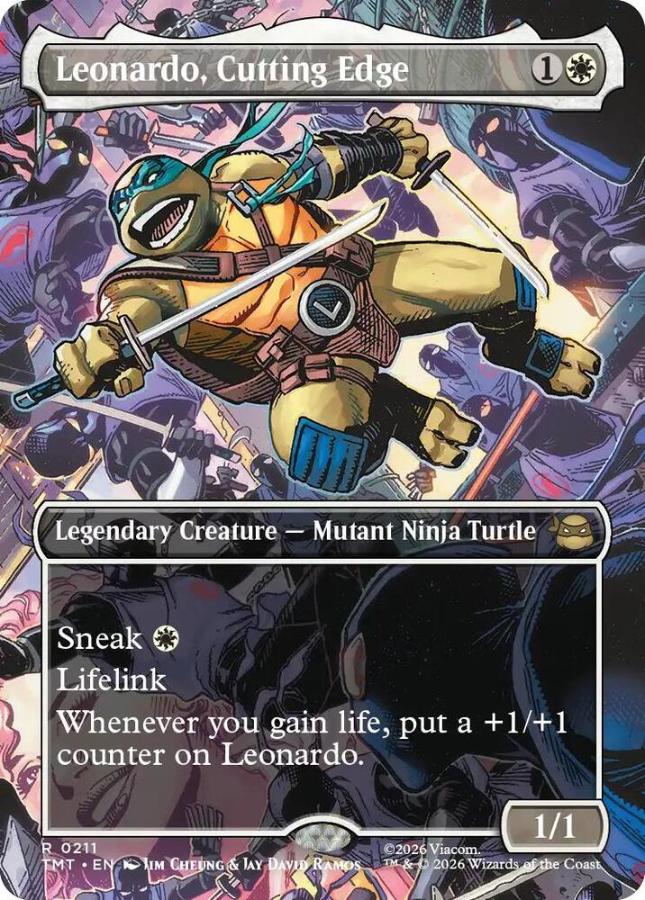 Leonardo, Cutting Edge 211/190 (Teenage Mutant Ninja Turtles)  - Borderless | Good Games Morley