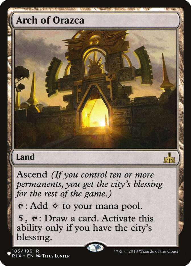 Arch of Orazca RIX-185/5075 (The List Reprints)  | Good Games Morley