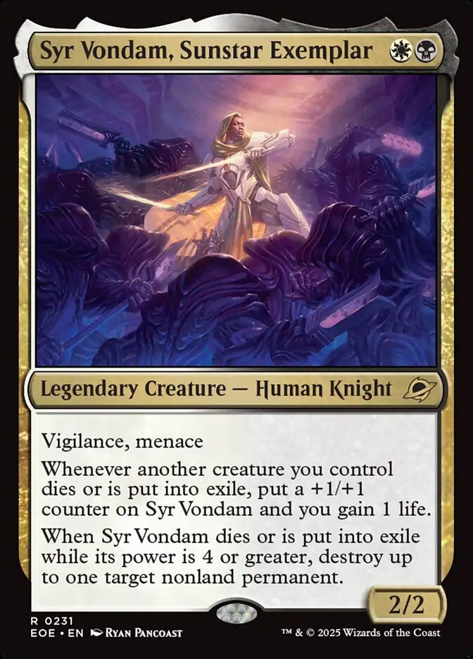 Syr Vondam, Sunstar Exemplar 231 (Edge of Eternities)  - Foil | Good Games Morley