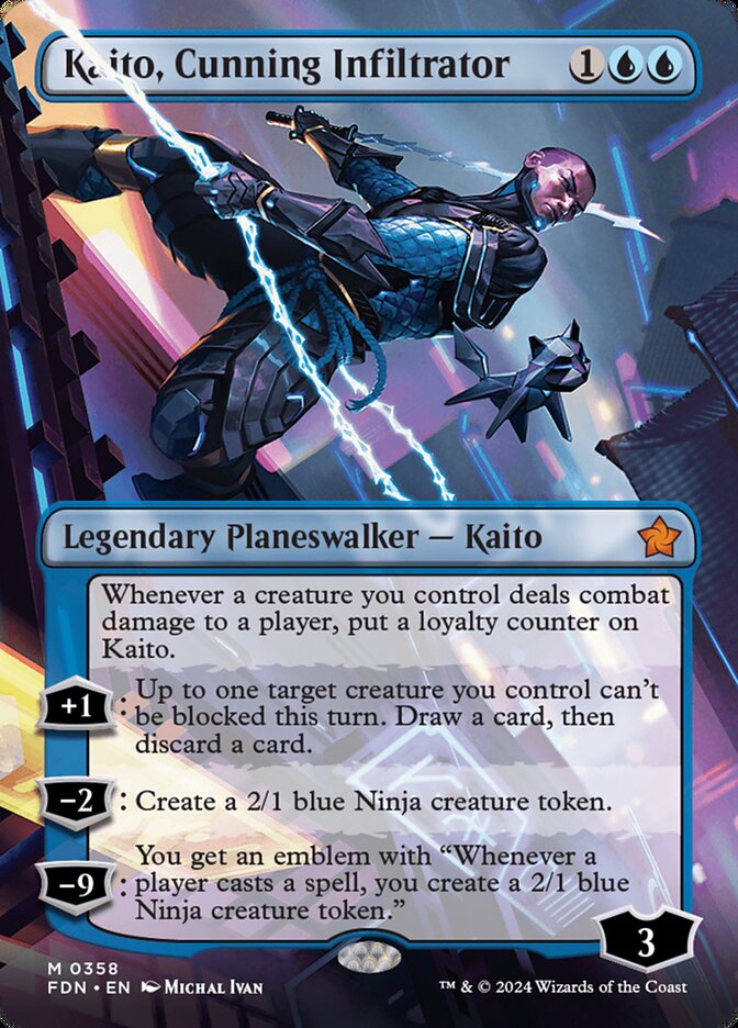 Kaito, Cunning Infiltrator 358 (Foundations)  - Borderless | Good Games Morley