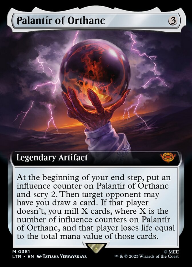 Palantír of Orthanc 381 (Universes Beyond: The Lord of the Rings: Tales of Middle-earth)  - Extended Art Foil | Good Games Morley