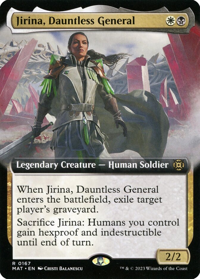 Jirina Dauntless General Extended Art 167 (March of the Machine: The Aftermath)  - Extended Art | Good Games Morley
