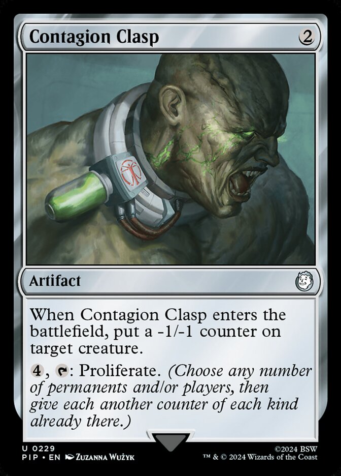 Contagion Clasp 229 (Universes Beyond: Fallout)  - Foil | Good Games Morley