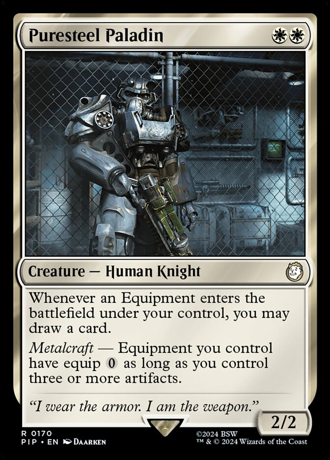 Puresteel Paladin 170 (Universes Beyond: Fallout)  - Foil | Good Games Morley