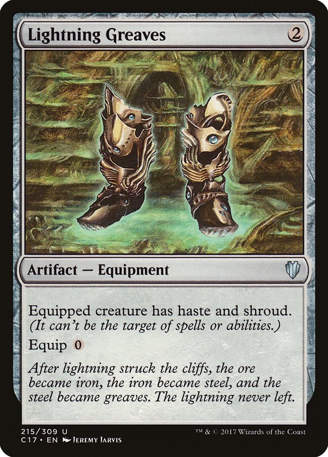 Lightning Greaves 215/309 (Commander 2017)  | Good Games Morley