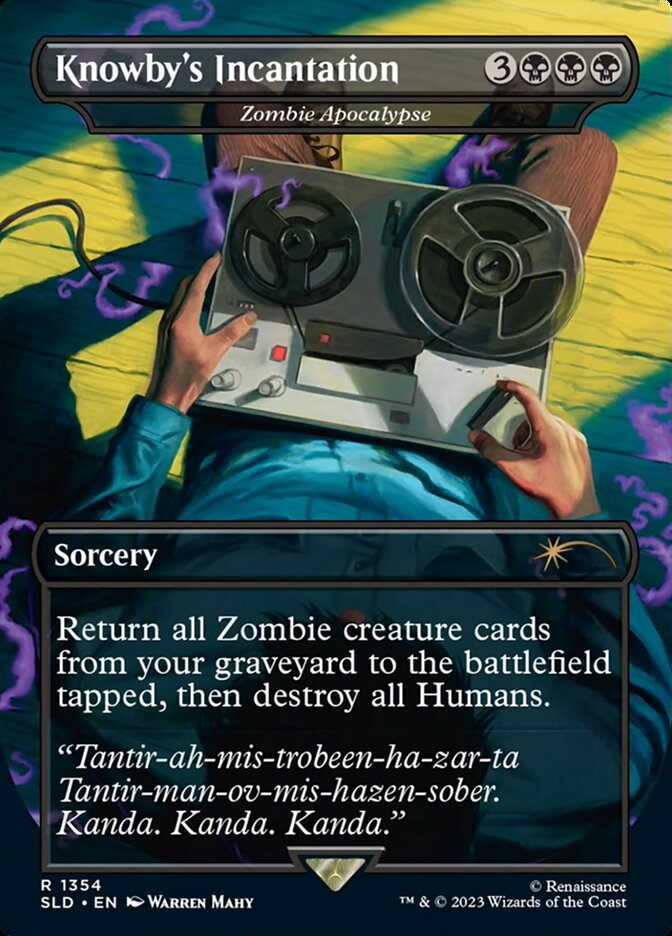 Knowby's Incantation // Zombie Apocalypse 1354 (Secret Lair Drop Series)  - Borderless Foil | Good Games Morley