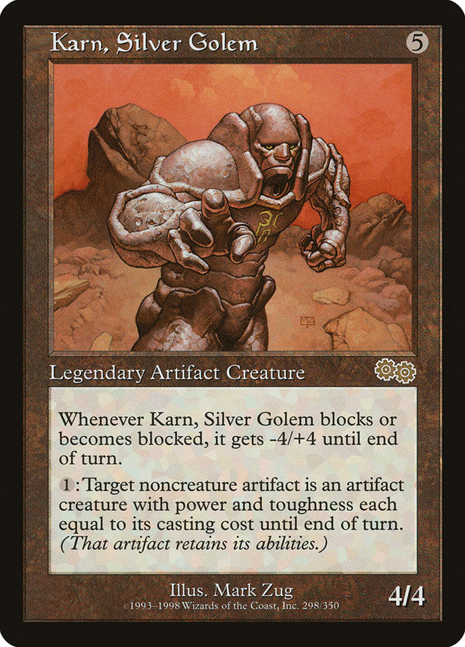 Karn, Silver Golem 298/350 (Urza's Saga)  | Good Games Morley