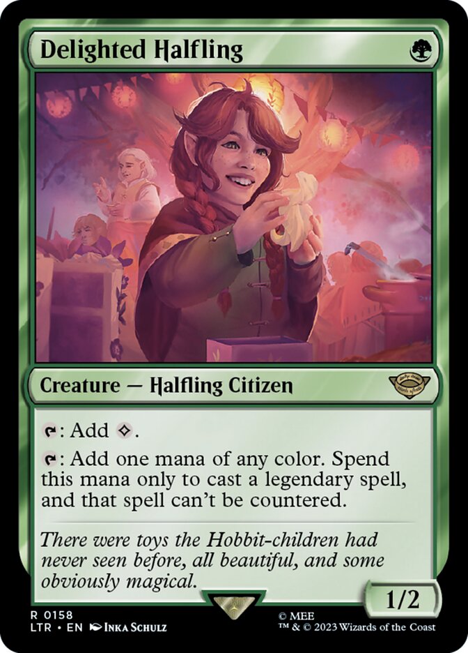 Delighted Halfling 158 (Universes Beyond: The Lord of the Rings: Tales of Middle-earth)  - Foil | Good Games Morley