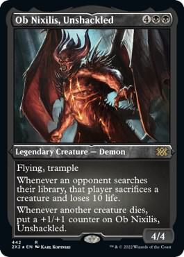Ob Nixilis Unshackled Foil Etched 442 (Double Masters 2022)  - Foil | Good Games Morley