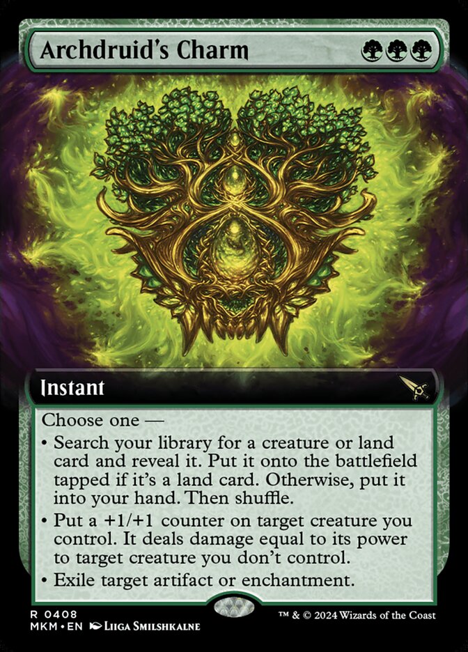Archdruid's Charm 408/286 (Murders at Karlov Manor)  - Extended Art Foil | Good Games Morley