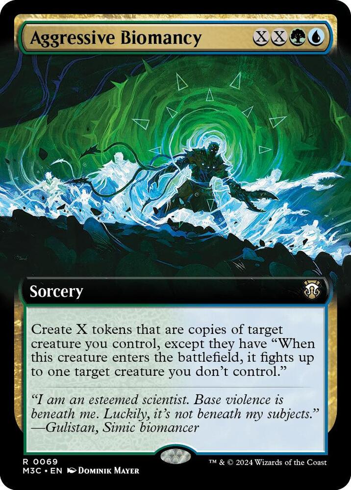 Aggressive Biomancy 69/411 (Commander: Modern Horizons 3)  - Extended Art Ripple Foil | Good Games Morley