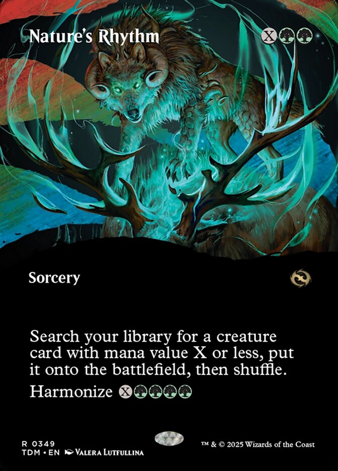Nature's Rhythm 349/291 (Tarkir: Dragonstorm)  - Borderless | Good Games Morley