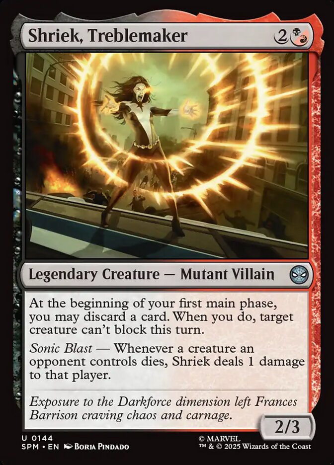 Shriek, Treblemaker 144/198 (Marvel's Spider-Man)  - Foil | Good Games Morley