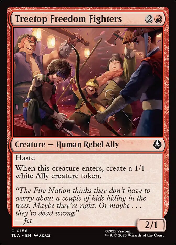 Treetop Freedom Fighters 156/286 (Avatar: The Last Airbender)  - Foil | Good Games Morley