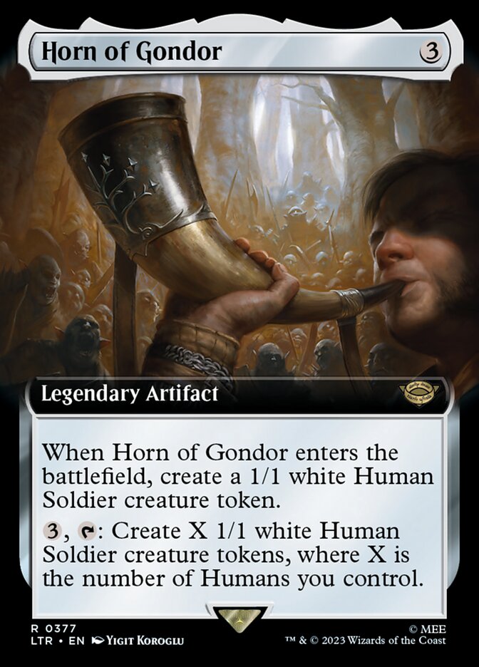 Horn of Gondor 377/281 (Universes Beyond: The Lord of the Rings: Tales of Middle-earth)  - Extended Art | Good Games Morley