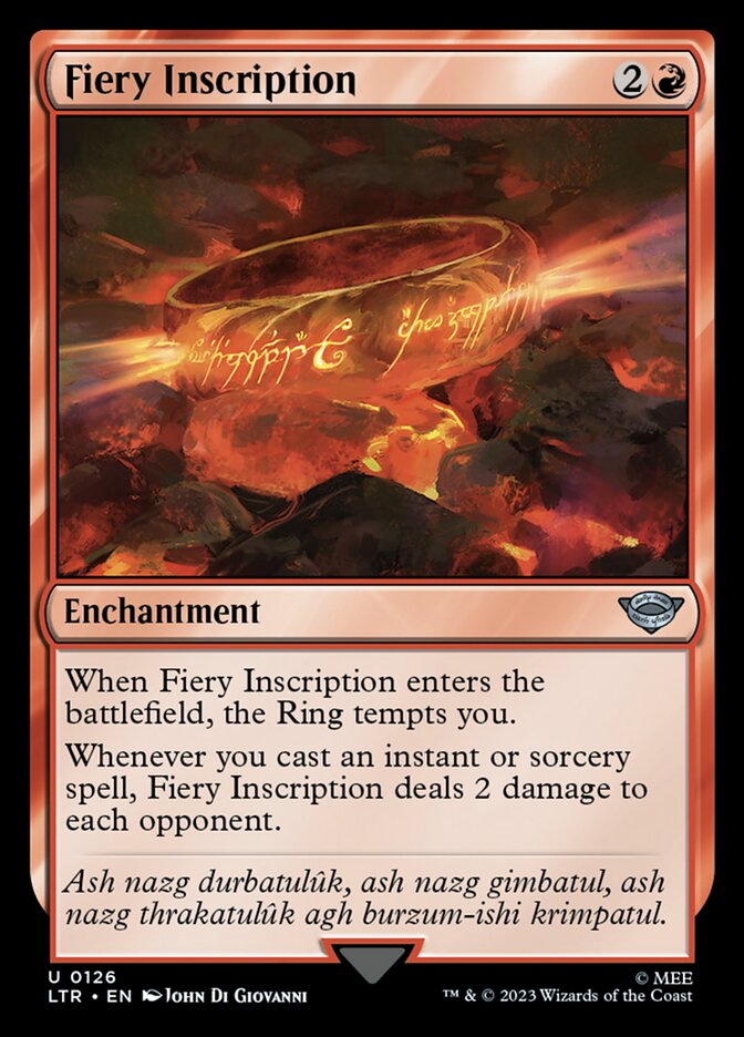 Fiery Inscription 126 (Universes Beyond: The Lord of the Rings: Tales of Middle-earth)  | Good Games Morley