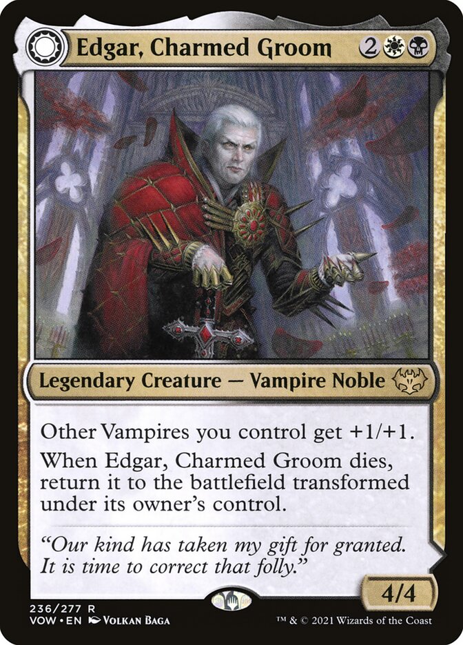Edgar, Charmed Groom // Edgar Markov's Coffin 236/277 (Innistrad: Crimson Vow)  | Good Games Morley