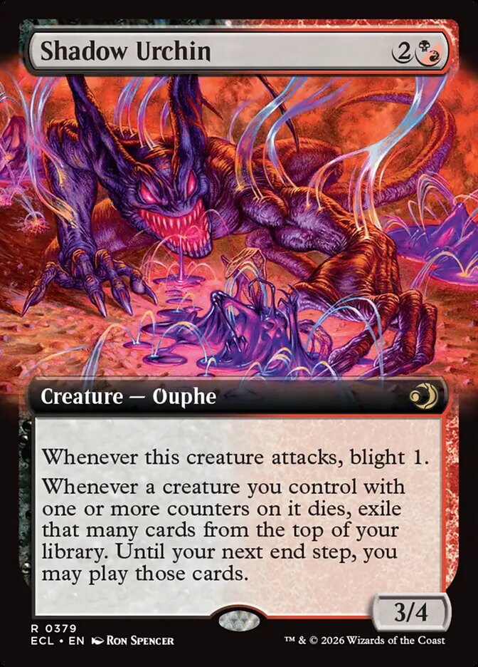 Shadow Urchin 379/273 (Lorwyn Eclipsed)  - Extended Art | Good Games Morley