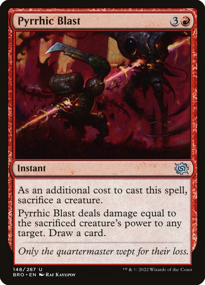 Pyrrhic Blast 148/287 (The Brothers' War)  - Foil | Good Games Morley
