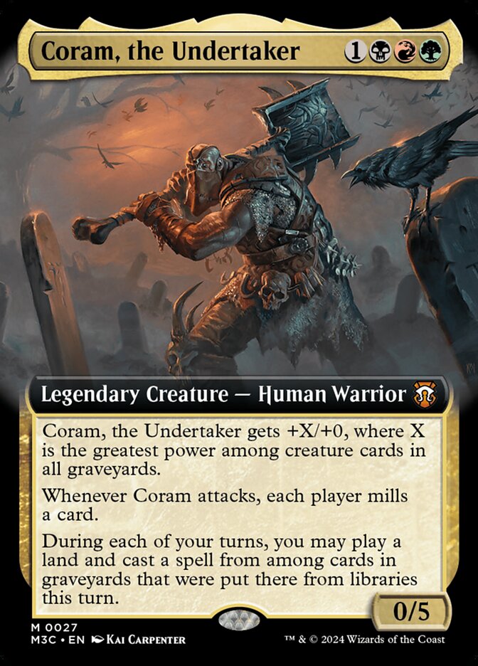 Coram, the Undertaker 27/411 (Commander: Modern Horizons 3)  - Extended Art Foil | Good Games Morley