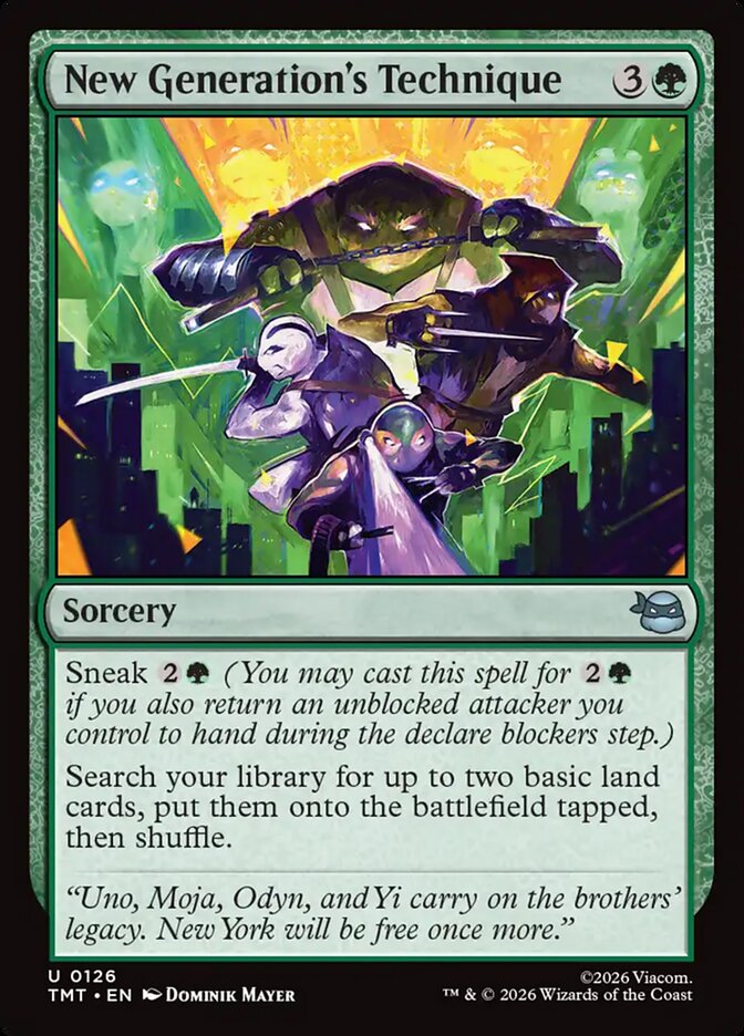 New Generation's Technique 126/190 (Teenage Mutant Ninja Turtles)  - Foil | Good Games Morley