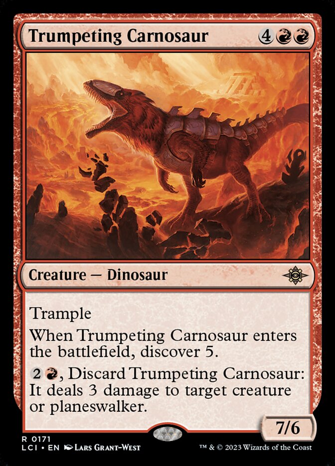Trumpeting Carnosaur 171 (The Lost Caverns of Ixalan)  - Foil | Good Games Morley