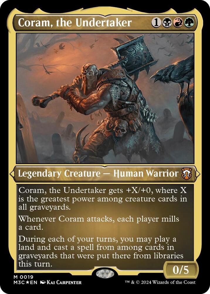 Coram, the Undertaker 19/411 (Commander: Modern Horizons 3)  - Etched Foil | Good Games Morley
