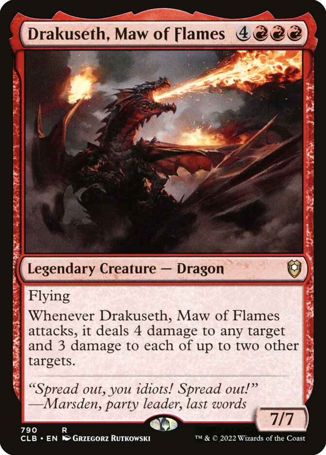 Drakuseth, Maw of Flames 790 (Commander Legends: Battle for Baldur's Gate)  | Good Games Morley