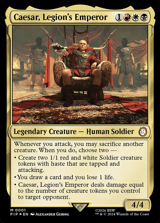 Caesar, Legion's Emperor 1 (Universes Beyond: Fallout)  - Foil | Good Games Morley