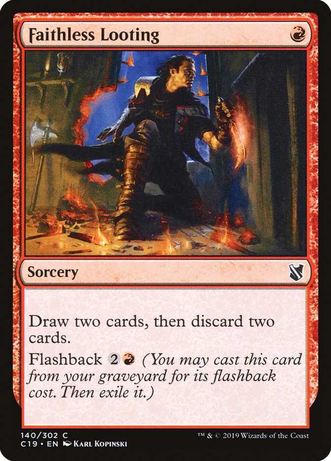 Faithless Looting 140/302 (Commander 2019)  | Good Games Morley