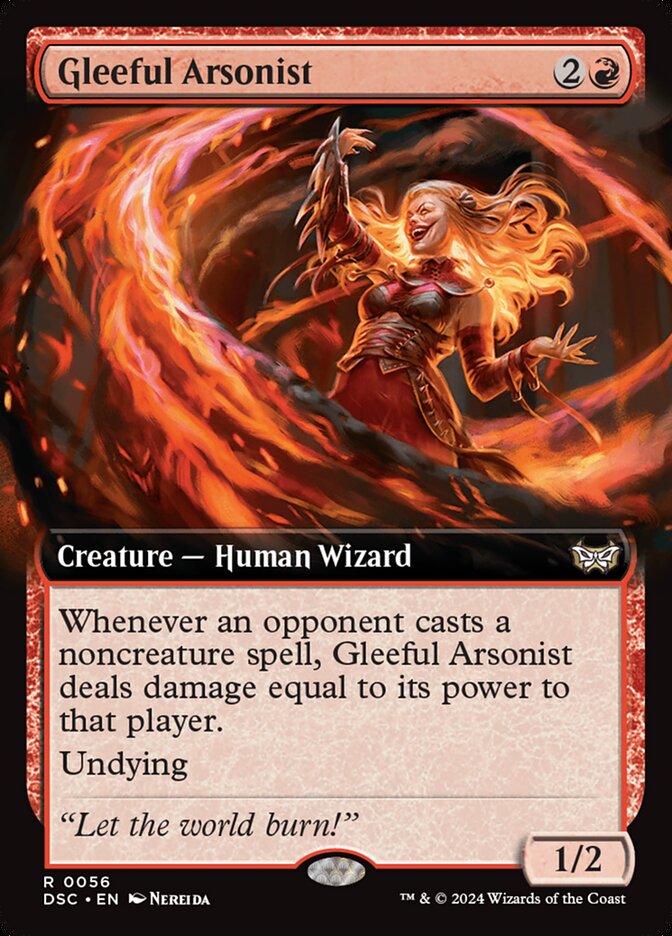 Gleeful Arsonist 56/40 (Commander: Duskmourn: House of Horror)  - Extended Art | Good Games Morley