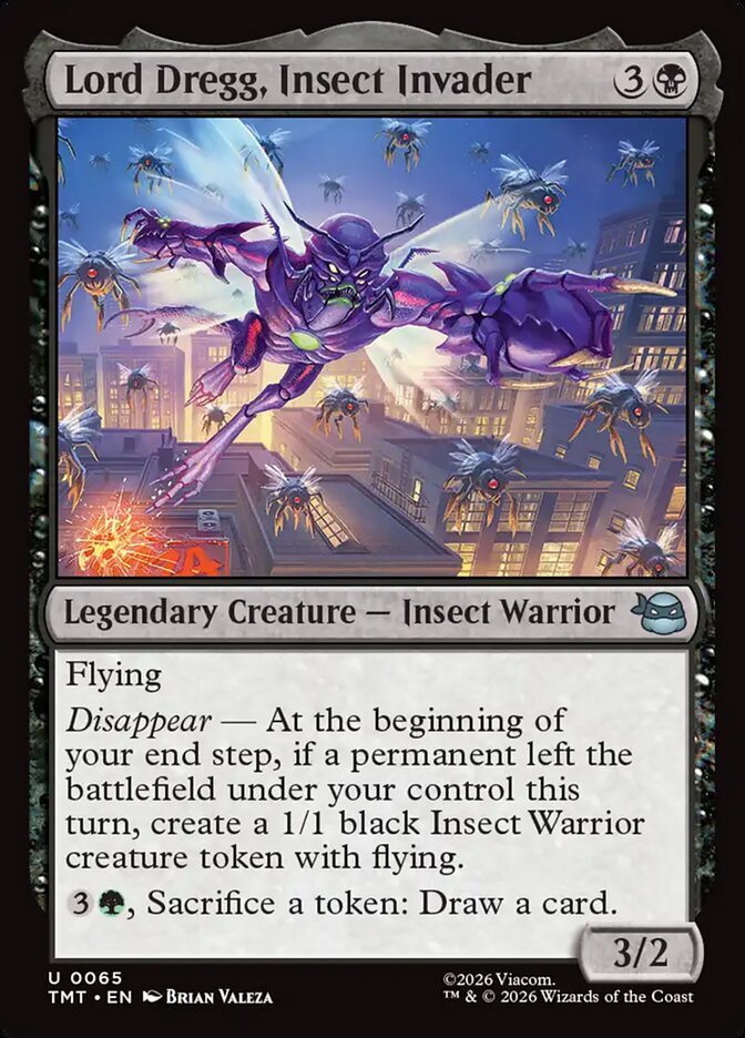 Lord Dregg, Insect Invader 65/190 (Teenage Mutant Ninja Turtles)  - Foil | Good Games Morley