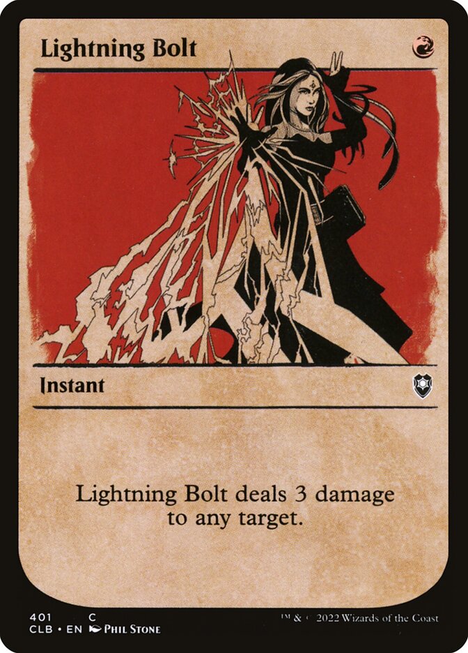 Lightning Bolt Showcase 401 (Commander Legends: Battle for Baldur's Gate)  - Foil | Good Games Morley