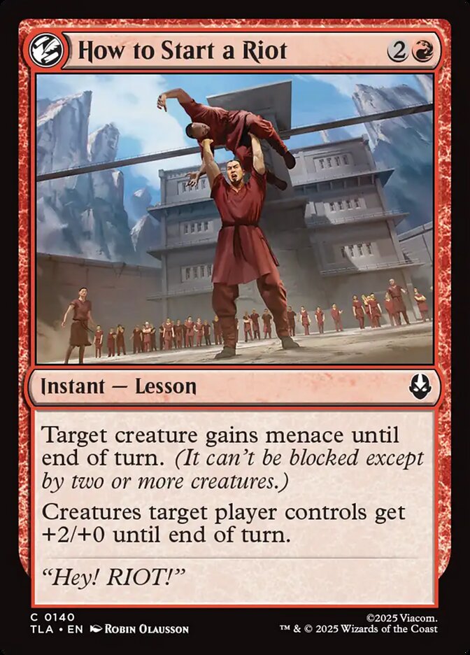 How to Start a Riot 140/286 (Avatar: The Last Airbender)  - Foil | Good Games Morley