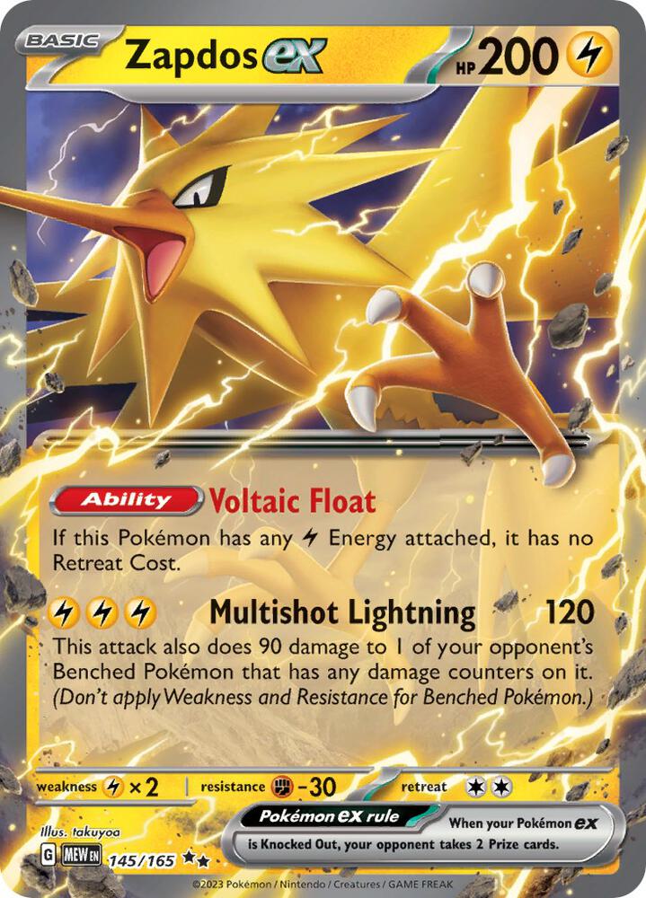 Zapdos ex 145/165 (SV: Scarlet & Violet 151)  - Holofoil | Good Games Morley