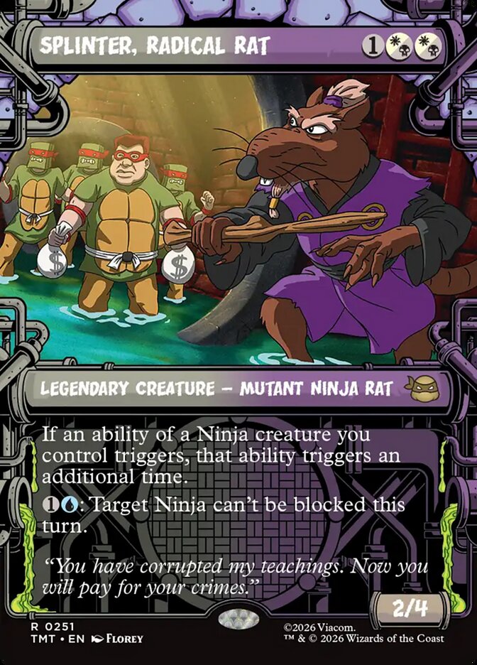 Splinter, Radical Rat 251/190 (Teenage Mutant Ninja Turtles)  - Showcase Foil | Good Games Morley