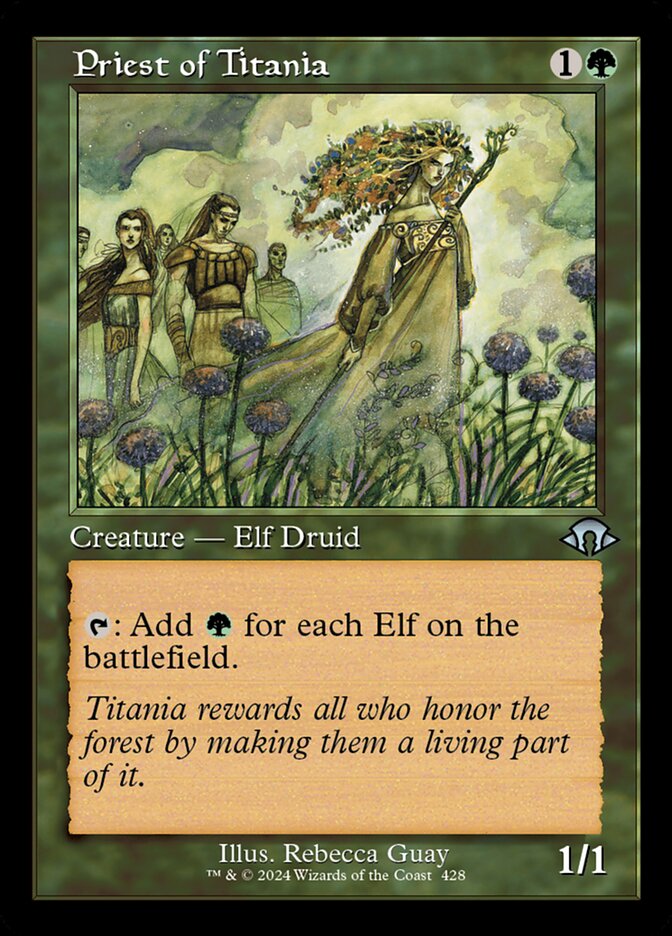Priest of Titania 428 (Modern Horizons 3)  - Retro Foil | Good Games Morley