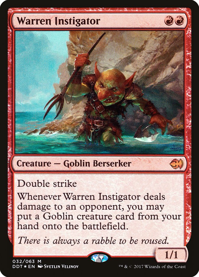 Warren Instigator 32 (Duel Decks: Merfolk vs. Goblins)  - Foil | Good Games Morley