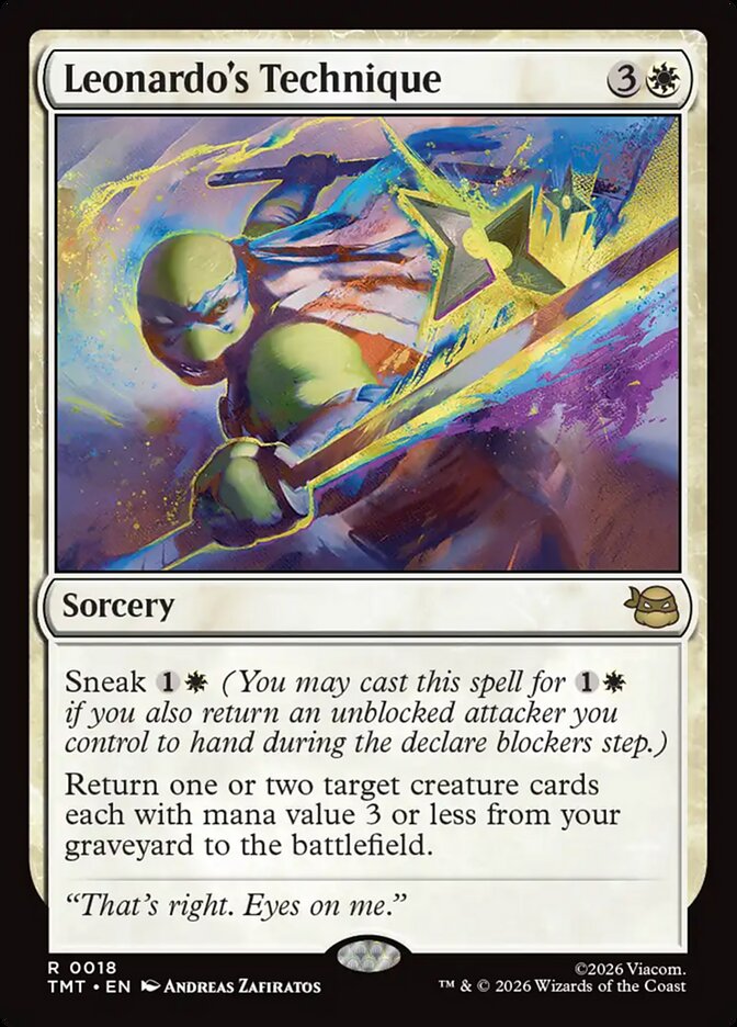 Leonardo's Technique 18/190 (Teenage Mutant Ninja Turtles)  - Foil | Good Games Morley