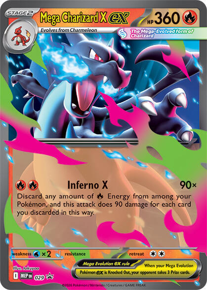 Mega Charizard X ex 029 029 (ME: Mega Evolution Promo)  - Holofoil | Good Games Morley