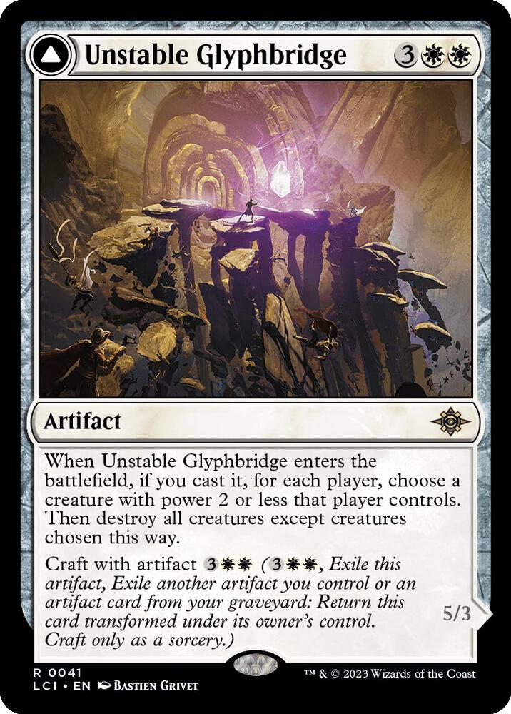 Unstable Glyphbridge // Sandswirl Wanderglyph 41/291 (The Lost Caverns of Ixalan)  - Foil | Good Games Morley