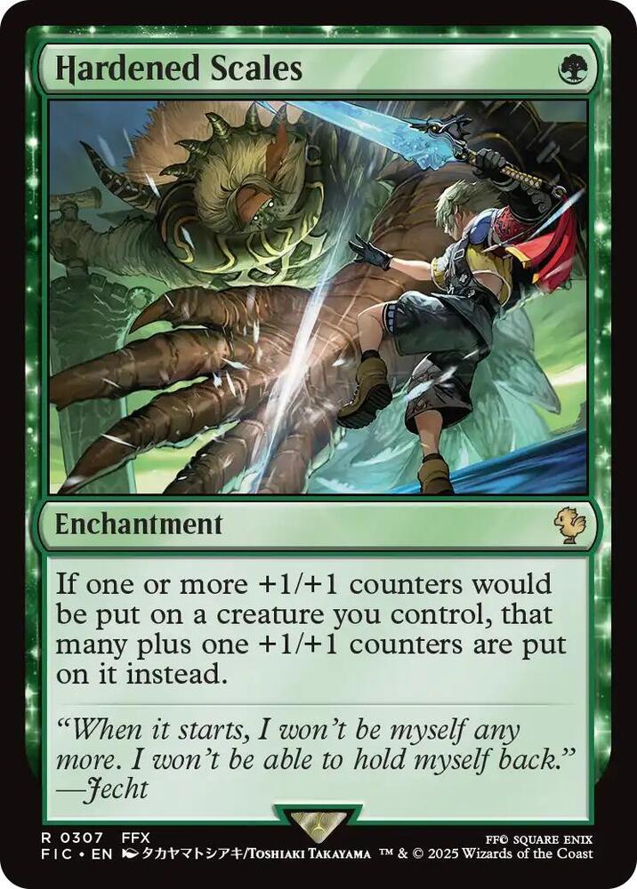 Hardened Scales  307 (Commander: FINAL FANTASY)  - Surge Foil | Good Games Morley
