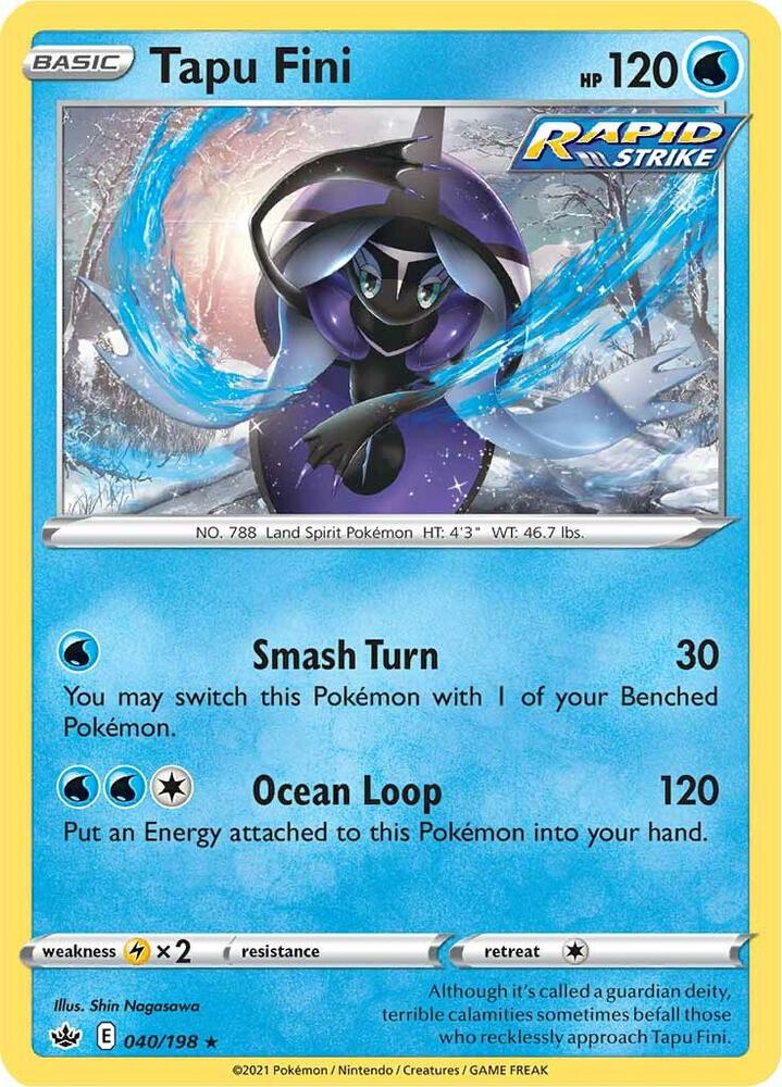 Tapu Fini 040/198 (SWSH06: Chilling Reign)  - Holofoil | Good Games Morley